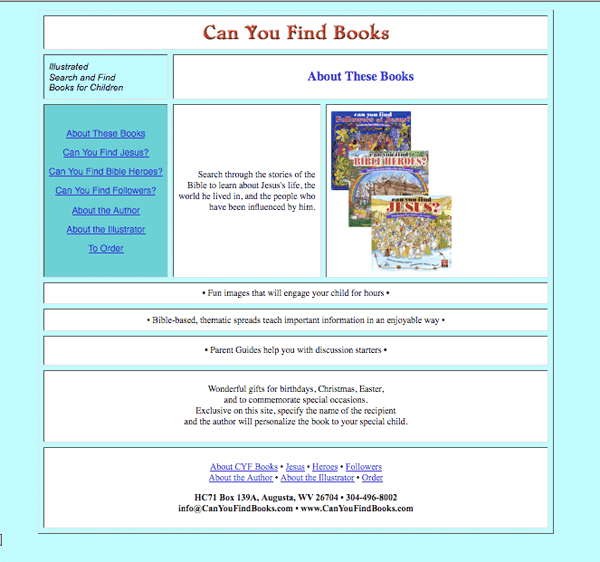 Can You Find Books? home page