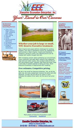 Executive Excavation Enterprises' home page