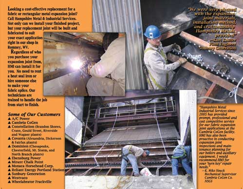 Inside Hampshire Metal & Industrial Services brochure